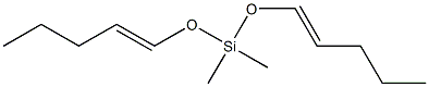 Dimethylbis[(E)-1-pentenyloxy]silane Struktur