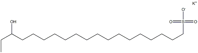 17-Hydroxynonadecane-1-sulfonic acid potassium salt Struktur