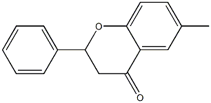 2-Phenyl-6-methyl-2,3-dihydro-4H-1-benzopyran-4-one Struktur