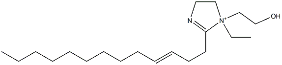 1-Ethyl-1-(2-hydroxyethyl)-2-(3-tridecenyl)-2-imidazoline-1-ium Struktur