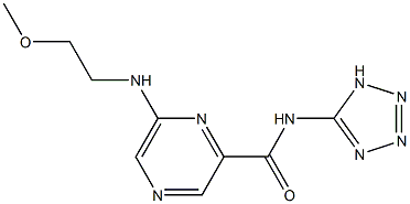 N-(1H-Tetrazol-5-yl)-6-(2-methoxyethylamino)pyrazine-2-carboxamide Struktur