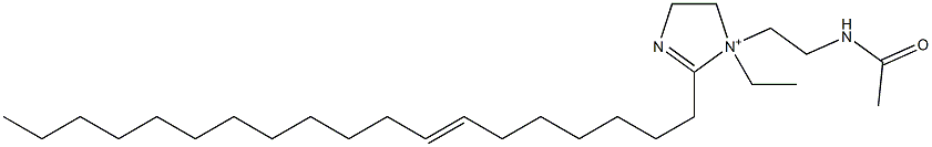 1-[2-(Acetylamino)ethyl]-1-ethyl-2-(7-nonadecenyl)-2-imidazoline-1-ium Struktur