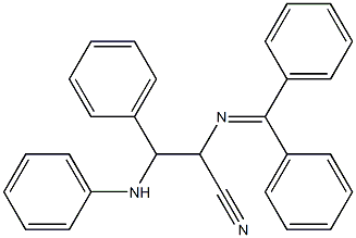 3-[Phenylamino]-3-phenyl-2-[(diphenylmethylene)amino]propanenitrile Struktur