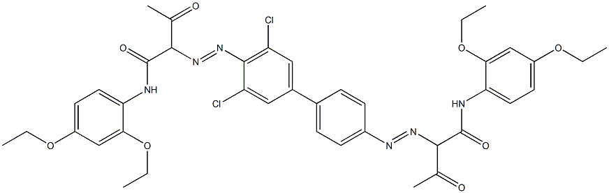 4,4'-Bis[[1-(2,4-diethoxyphenylamino)-1,3-dioxobutan-2-yl]azo]-3,5-dichloro-1,1'-biphenyl Struktur