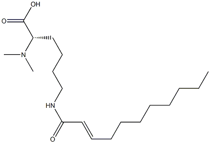 N6-(2-Undecenoyl)-N2,N2-dimethyllysine Struktur