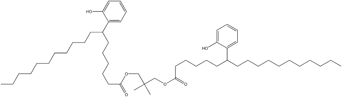 Bis[7-(2-hydroxyphenyl)stearic acid]2,2-dimethylpropane-1,3-diyl ester Struktur