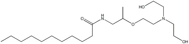 N-[2-[2-[Bis(2-hydroxyethyl)amino]ethoxy]propyl]undecanamide Struktur