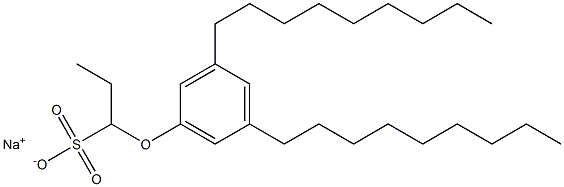 1-(3,5-Dinonylphenoxy)propane-1-sulfonic acid sodium salt Struktur