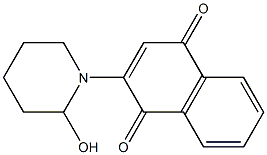 2-(2-Hydroxypiperidin-1-yl)-1,4-naphthoquinone Struktur