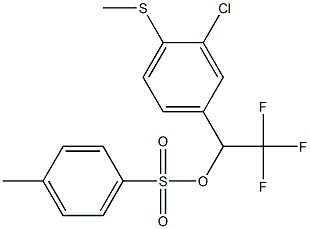 4-Methylbenzenesulfonic acid 2,2,2-trifluoro-1-(3-chloro-4-methylthiophenyl)ethyl ester Struktur