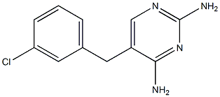 2,4-Diamino-5-[3-chlorobenzyl]pyrimidine Struktur