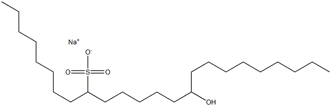 15-Hydroxytetracosane-9-sulfonic acid sodium salt Struktur