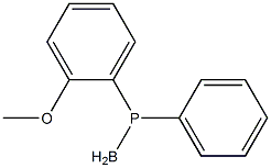 [(Phenyl)(2-methoxyphenyl)phosphino]borane Struktur