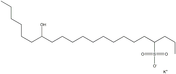 15-Hydroxyhenicosane-4-sulfonic acid potassium salt Struktur