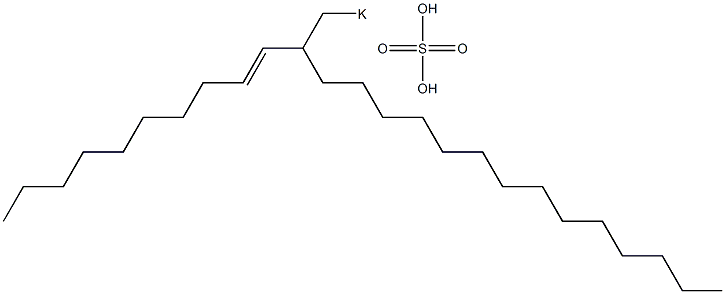 Sulfuric acid 2-(1-decenyl)hexadecyl=potassium ester salt Struktur