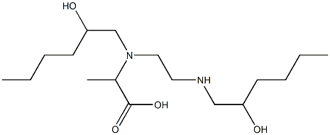 2-[N-(2-Hydroxyhexyl)-N-[2-(2-hydroxyhexylamino)ethyl]amino]propionic acid Struktur