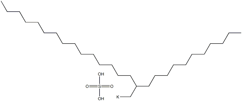 Sulfuric acid 2-undecylheptadecyl=potassium salt Struktur