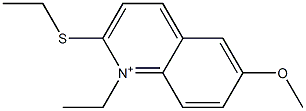 1-Ethyl-2-(ethylthio)-6-methoxyquinolinium Struktur