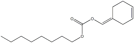 Carbonic acid octyl 3-cyclohexen-1-ylidenemethyl ester Struktur