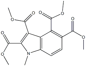 1-Methyl-1H-indole-2,3,4,5-tetracarboxylic acid tetramethyl ester Struktur