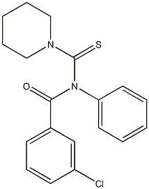 N-(3-Chlorobenzoyl)-N-phenyl-1-piperidinecarbothioamide Struktur