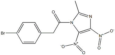 2-Methyl-4,5-dinitro-1-[2-(4-bromophenyl)-1-oxoethyl]-1H-imidazole Struktur