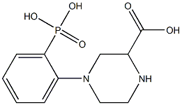 2-[3-Carboxy-1-piperazinyl]phenylphosphonic acid Struktur