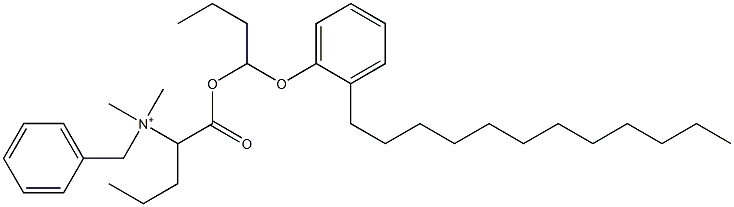 N,N-Dimethyl-N-benzyl-N-[1-[[1-(2-dodecylphenyloxy)butyl]oxycarbonyl]butyl]aminium Struktur