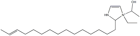 1-Ethyl-1-(1-hydroxyethyl)-2-(13-pentadecenyl)-4-imidazoline-1-ium Struktur