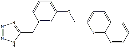 2-[3-(1H-Tetrazol-5-ylmethyl)phenoxymethyl]quinoline Struktur