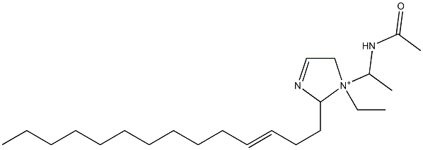 1-[1-(Acetylamino)ethyl]-1-ethyl-2-(3-tetradecenyl)-3-imidazoline-1-ium Struktur