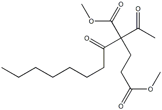 2-Acetyl-2-octanoylglutaric acid dimethyl ester Struktur