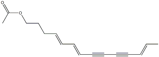 (2E,8E,10E)-2,8,10-Tetradecatriene-4,6-diyn-14-ol acetate Struktur