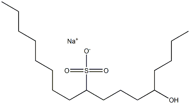 5-Hydroxyheptadecane-9-sulfonic acid sodium salt Struktur