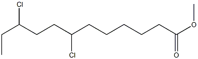 7,10-Dichlorododecanoic acid methyl ester Struktur