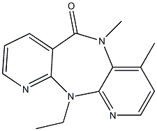 4,5-Dimethyl-11-ethyl-5,11-dihydro-6H-dipyrido[3,2-b:2',3'-e][1,4]diazepine-6-one Struktur