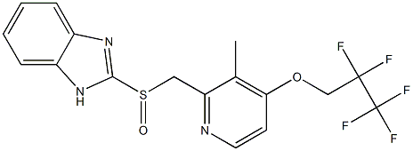 2-[[[3-Methyl-4-(2,2,3,3,3-pentafluoropropoxy)pyridin-2-yl]methyl]sulfinyl]-1H-benzimidazole Struktur