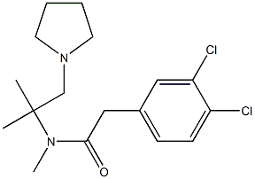 3,4-Dichloro-N-methyl-N-[1,1-dimethyl-2-(1-pyrrolidinyl)ethyl]benzeneacetamide Struktur