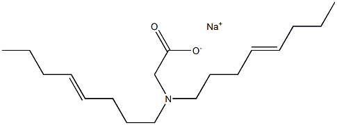 N,N-Di(4-octenyl)glycine sodium salt Struktur