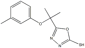 5-[1-Methyl-1-(m-tolyloxy)ethyl]-1,3,4-oxadiazole-2-thiol Struktur