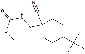 2-(1-Cyano-4-tert-butylcyclohexyl)hydrazine-1-carboxylic acid methyl ester Struktur