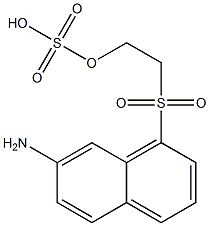 Sulfuric acid hydrogen 2-[(7-amino-1-naphtyl)sulfonyl]ethyl ester Struktur