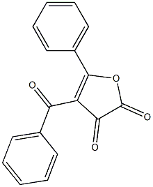 4-Benzoyl-5-phenyl-2,3-dihydrofuran-2,3-dione Struktur