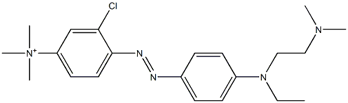 3-Chloro-4-[[4-[[2-(dimethylamino)ethyl]ethylamino]phenyl]azo]-N,N,N-trimethylbenzenaminium Struktur