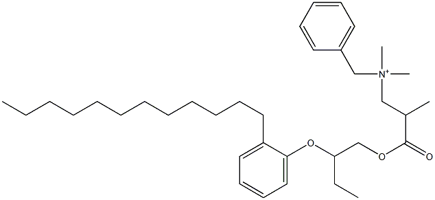 N,N-Dimethyl-N-benzyl-N-[2-[[2-(2-dodecylphenyloxy)butyl]oxycarbonyl]propyl]aminium Struktur