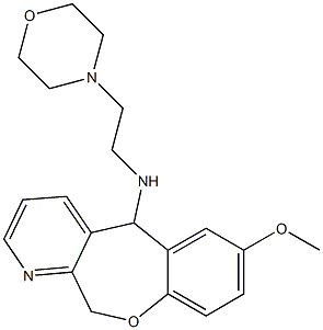 5,11-Dihydro-5-(2-morpholinoethylamino)-7-methoxy[1]benzoxepino[3,4-b]pyridine Struktur