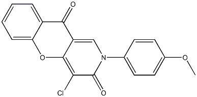 2-(4-Methoxyphenyl)-4-chloro-2H-[1]benzopyrano[3,2-c]pyridine-3,10-dione Struktur