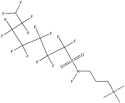 3-(Pentadecafluoroheptylsulfonylamino)propyltrimethylaminium Struktur