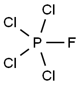 Tetrachlorophosphorus fluoride Struktur