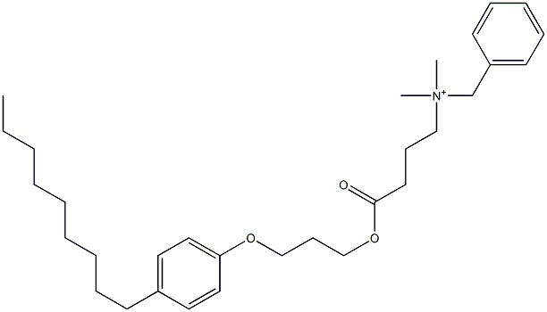 N,N-Dimethyl-N-benzyl-N-[3-[[3-(4-nonylphenyloxy)propyl]oxycarbonyl]propyl]aminium Struktur